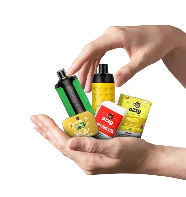 Ozzy product packs held in hands